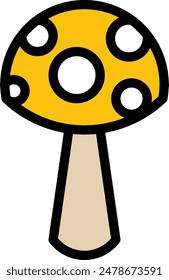  illustration of colored cartoon mushrom icon