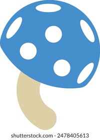 illustration of colored cartoon mushroom icon