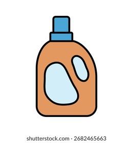 
Una ilustración de un icono de producto de limpieza de color sobre un fondo blanco