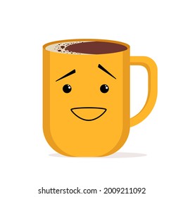 Illustration of a colored cup with emotions of joy and happiness