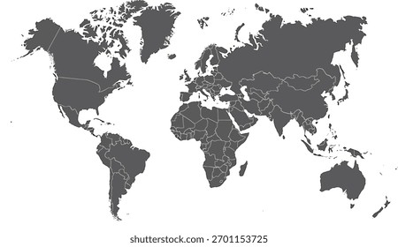 Ilustración de un mapa coloreado del mundo