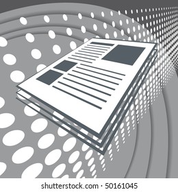  Illustration of  colored newspaper