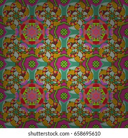Illustration colored pattern on a background. Template for creating logo, icon, symbol, emblem, monogram frame. Concept unusual abstract luxury decor. Vector design element. Linear trend style.