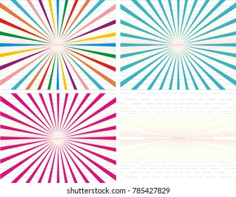 illustration of colored reverse color line