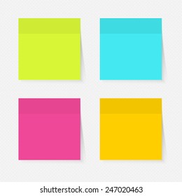 Illustration of a colored set of sticky notes