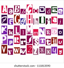 Illustration of Colorful Alphabet