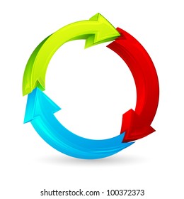illustration of colorful arrow on white background