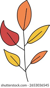 Illustration of colorful autumn leaves