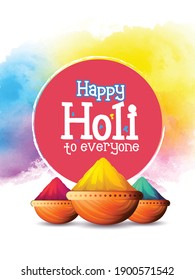 illustration of colorful background and character for Holi Festival  celebration