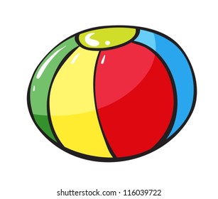 illustration of a colorful ball on a white background