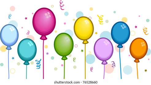 Ilustración de globos coloridos