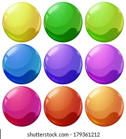 Illustration of the colorful balls on a white background