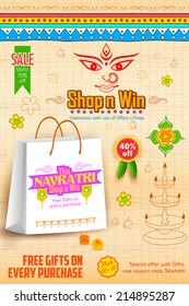 illustration of colorful banners for Happy Navratri Offer promotions