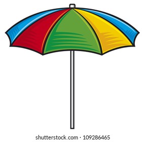 illustration of colorful beach umbrella
