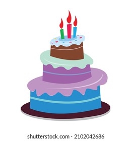 Birthday cake image.ai Royalty Free Stock SVG Vector