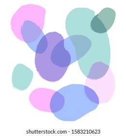 Illustration of colorful blots. Vector template.