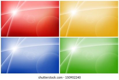 Illustration of colorful blurry background with light trails