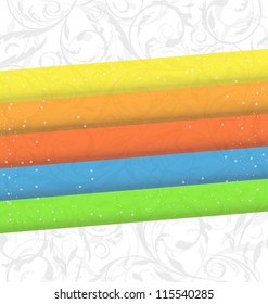 Illustration colorful business card, abstract background - vector
