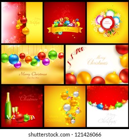 illustration of colorful Christmas background template