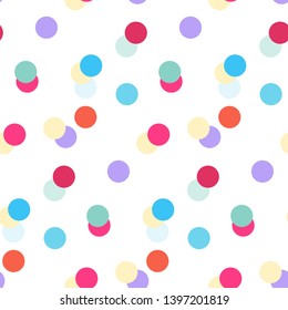 Ilustración de círculos coloridos sin patrón