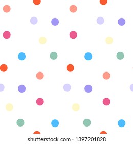 Illustration of colorful circles seamless pattern