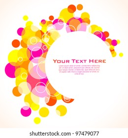 illustration of colorful circular pattern on abstract vector background