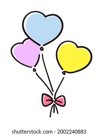Illustration of colorful cute balloon