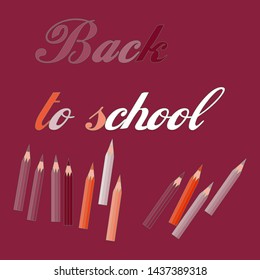 Illustration of colorful design. Back to school. .Vector graphics.