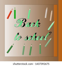Illustration of colorful design. Back to school. .Vector graphics.