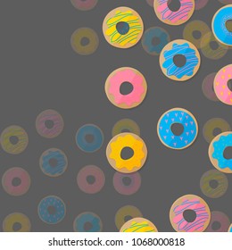 illustration of colorful donuts. Can be used for background.