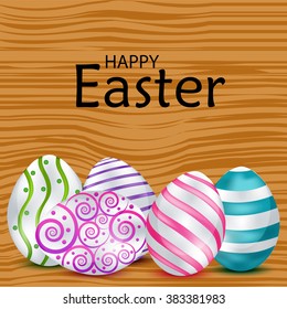  illustration of a colorful Easter Eggs for Happy Easter.