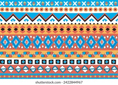 Illustration, The colorful fabric patterns with multi color background.