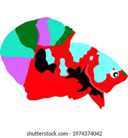 illustration of colorful fish vector image