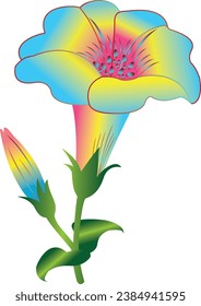 illustration of colorful flower vector design