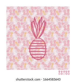 Illustration of a colorful and fun pineapple
