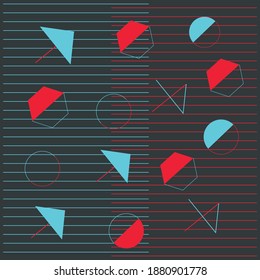 illustration Colorful geometric line pattern background