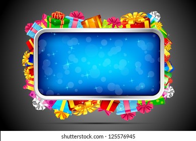 illustration of colorful gift around colorful box for celebration