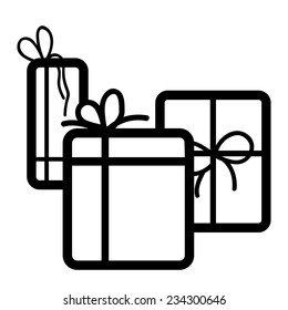 illustration of colorful gift box on white background