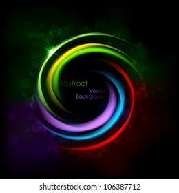 illustration of colorful glowing circle background