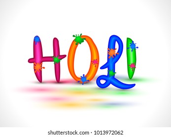illustration of colorful Happy Holi Background.
