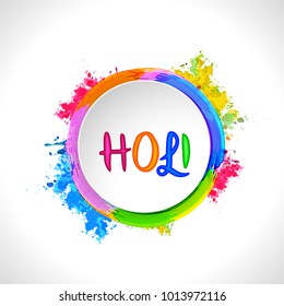 illustration of colorful Happy Holi Background.