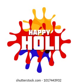 Illustration of colorful Happy Holi Background.