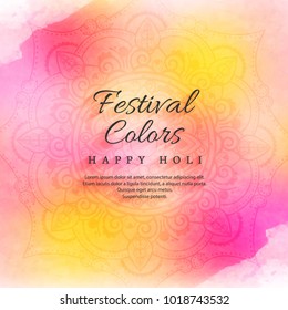 illustration of colorful Happy Holi Background for Festival of Colors celebration