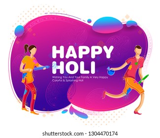 illustration of colorful Happy Holi Background for Festival of Colors celebration greetings