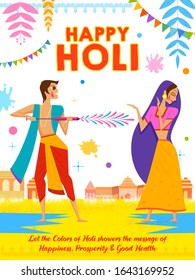 illustration of colorful Happy Holi Background for Festival of Colors celebration greetings