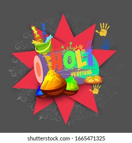 illustration of colorful Happy Holi Background for Festival of Colors.