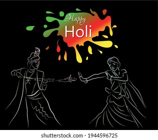 illustration of colorful Happy Holi Background for Festival of Colors celebration greetings