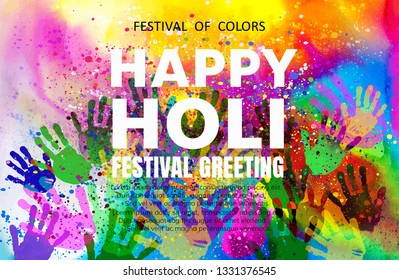 illustration of colorful Happy Holi Doodle Background for Festival of Colors celebration greetings 