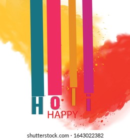 illustration of colorful Happy Holi greeting background