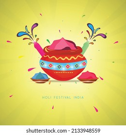 illustration of the colorful Happy Holi Indian festival background. powder, banner, poster, creative, flyer